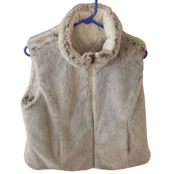Reversible Faux Fur and Quilted Vest M-L - Picture 1 of 3